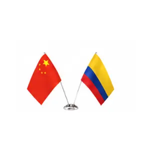 China and Colombia flags