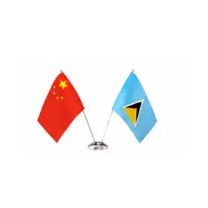 China and Saint Lucia flags
